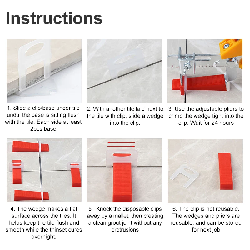100pcs Ceramic Tile Leveling S - Tile Leveling Clip recension och pris